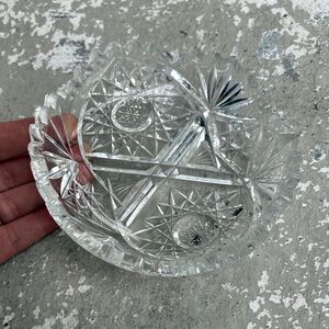American brilliant cut glass candy dish